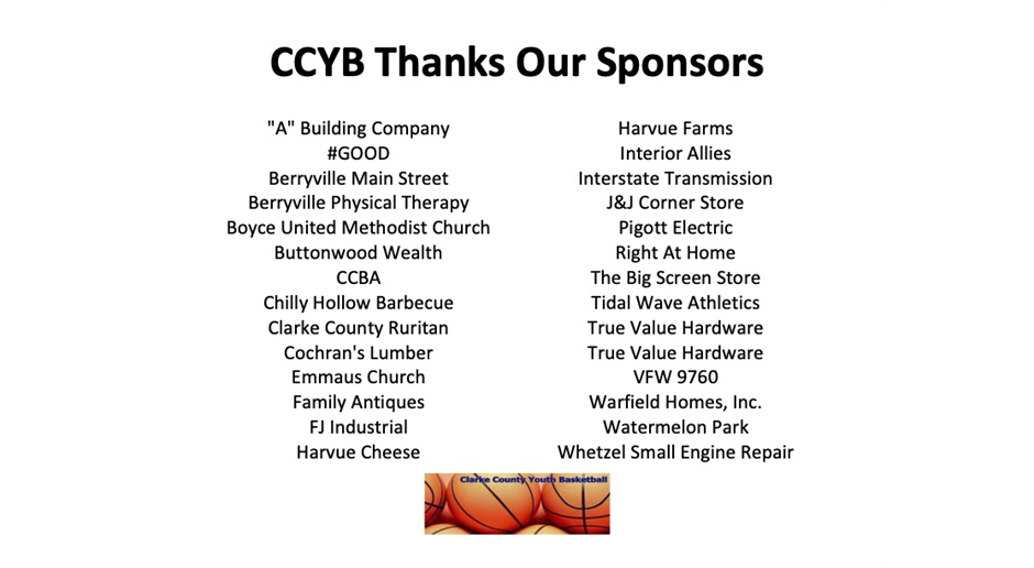 Thank You Sponsors